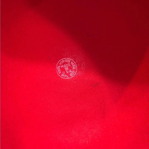 Red 100% Women’s Wool Hat Bonnet Fedora - Picture 6 of 8